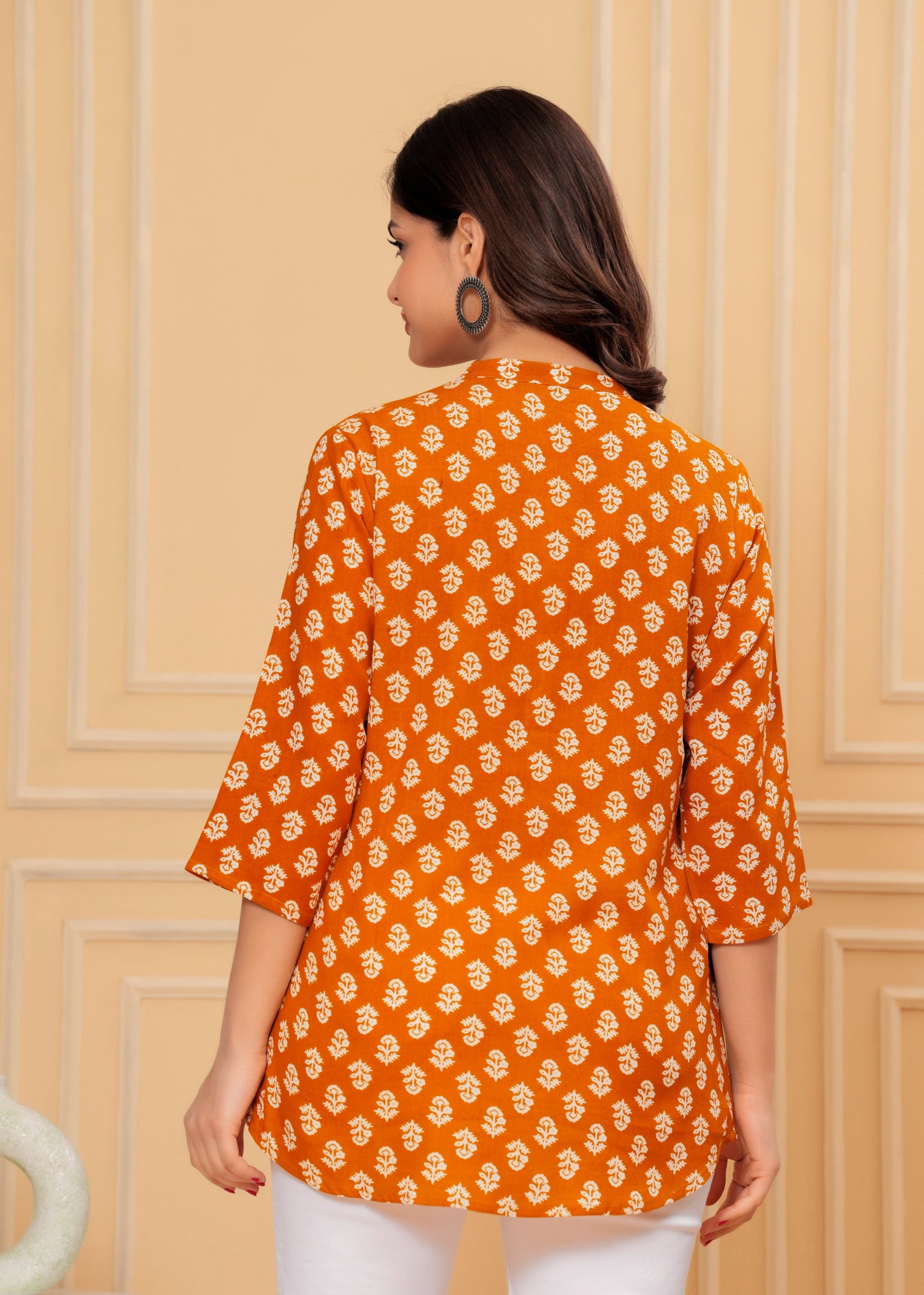 Women's Kurti & Tops| Stylish, Latest Cotton Kurti, Top Collection(Gold Chotti Butti)