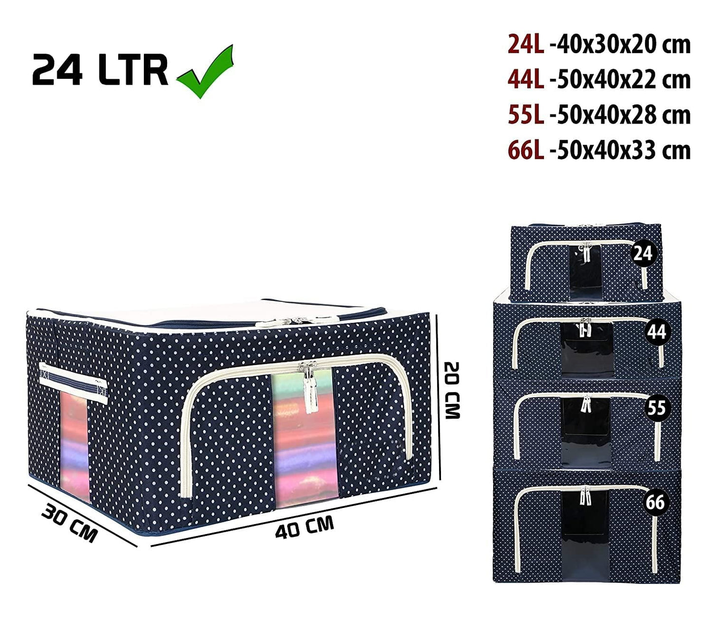 Living Storage Box Oxford Fabric Storage Boxes for Clothes, Blanket Cover (Pack of 1)