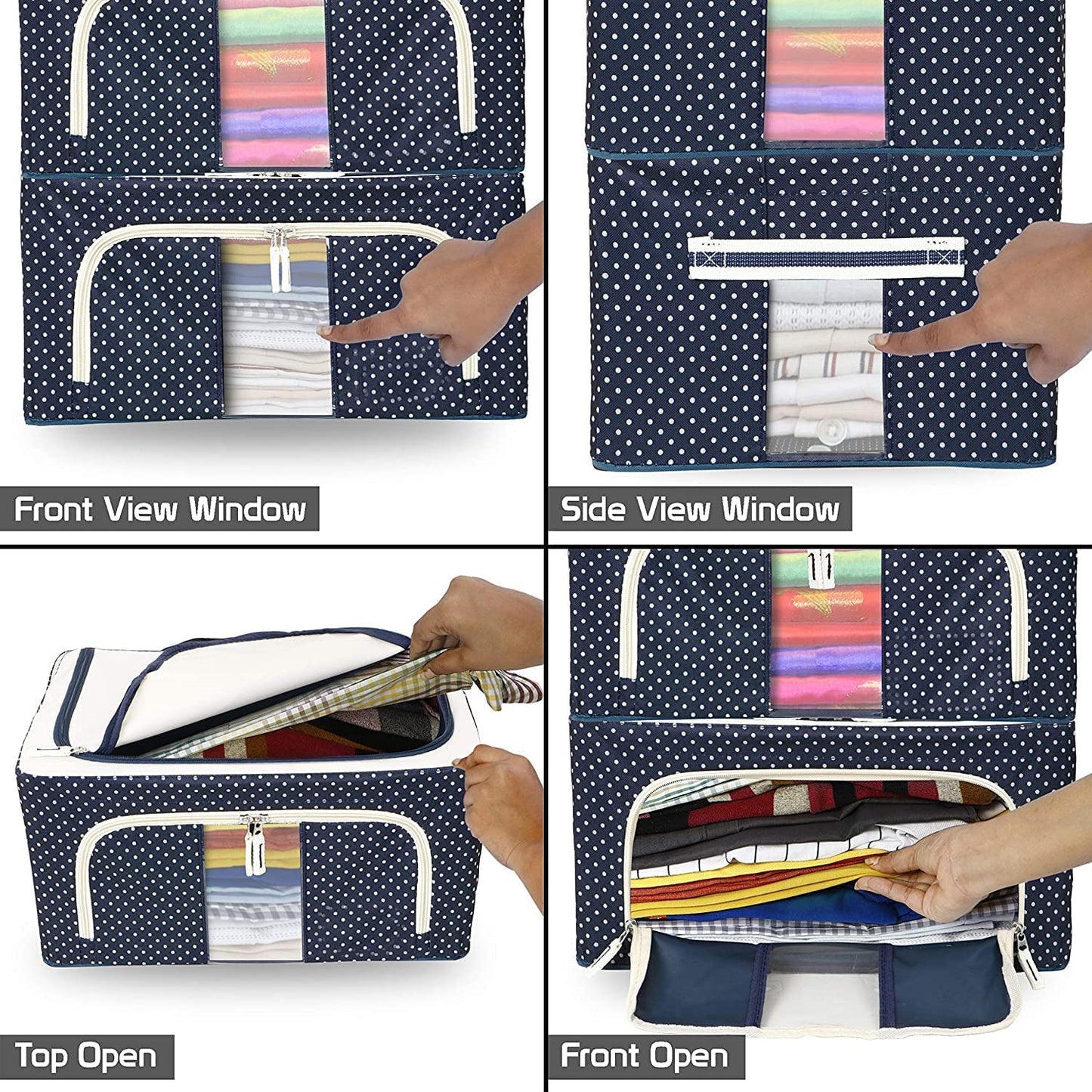 Living Storage Box Oxford Fabric Storage Boxes for Clothes, Blanket Cover (Pack of 1)