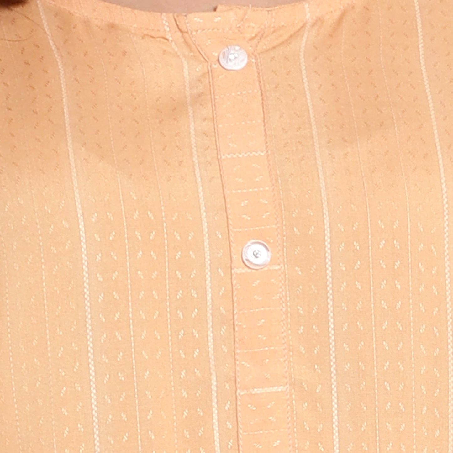 Cotton Rayon Kurta With Self Weaving Design, Orange A-511
