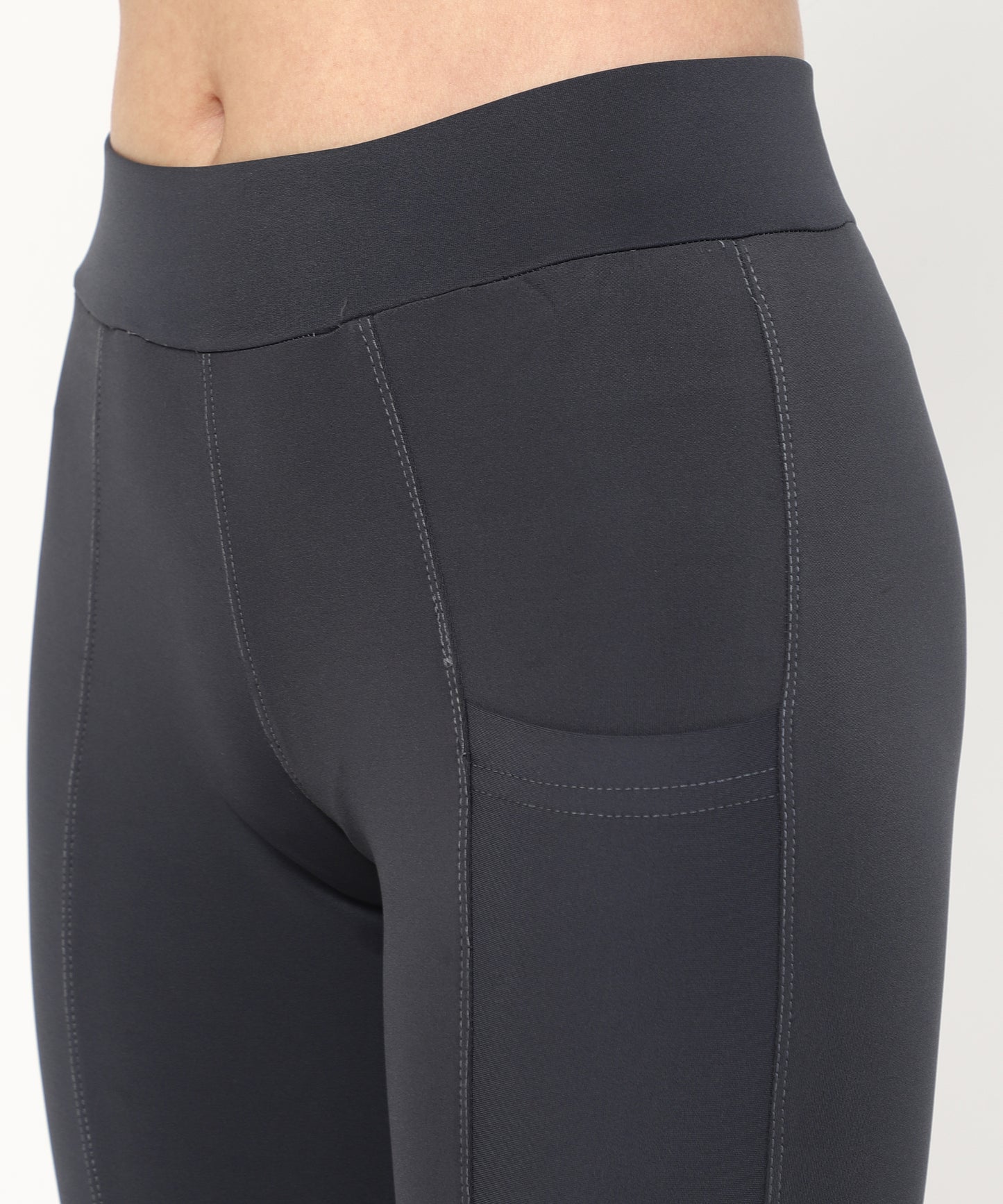 Ultimate Stretchable Jeggings with Pocket-Super-High Waisted Jeggings Yogapants Ankle Length(Grey)