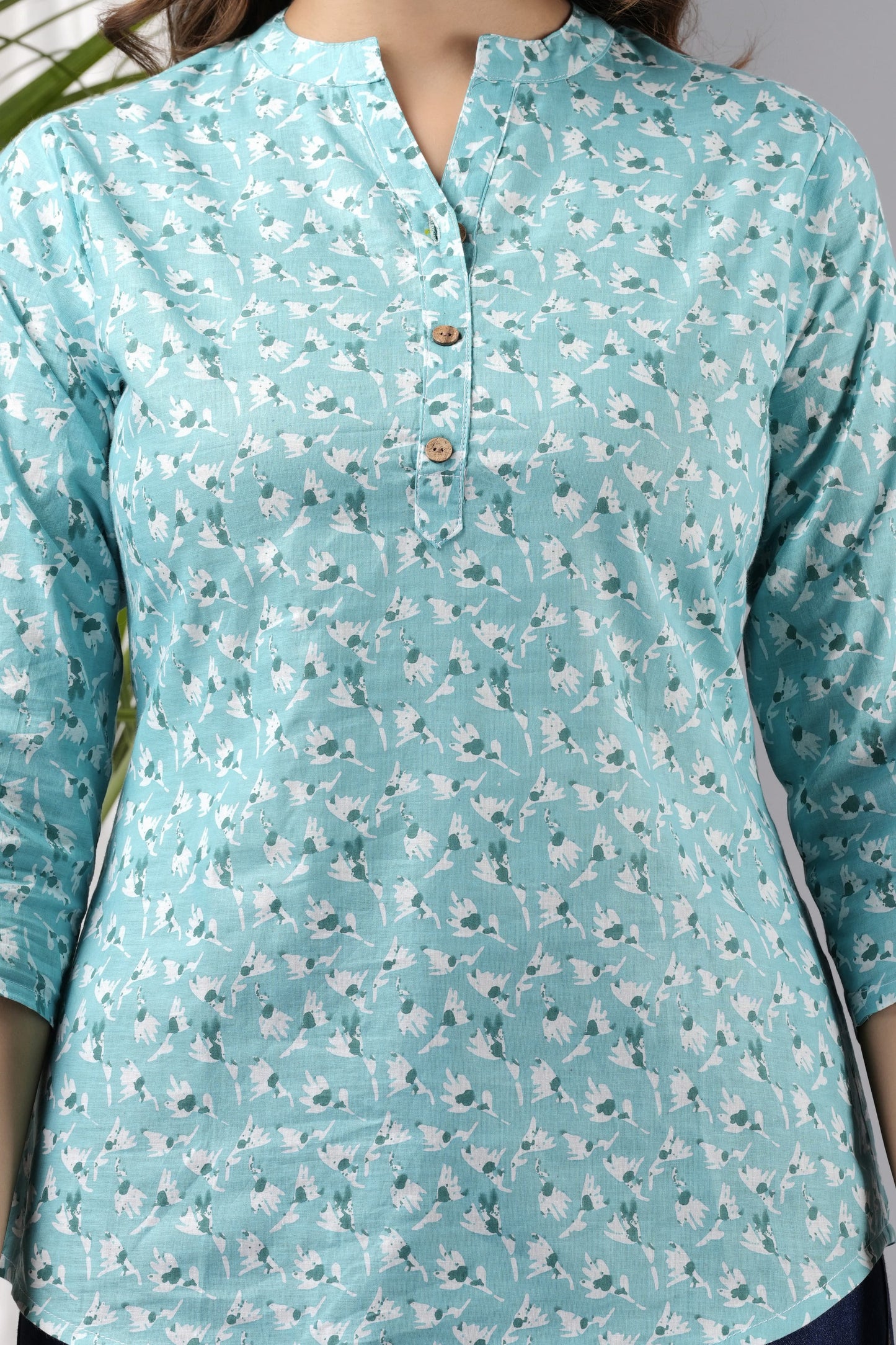 Women's Kurti & Tops| Stylish, Latest Cotton Kurti, Top Collection(Blue)