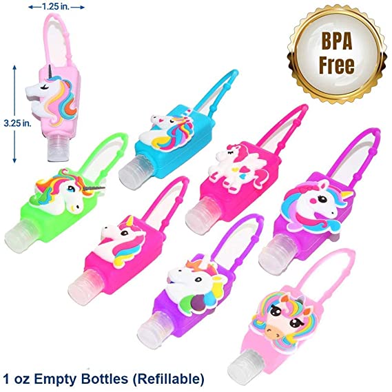 Hand Sanitizer Holder Empty Travel Size Small Sanitizer Bottles For Kids, Unicorn Designs