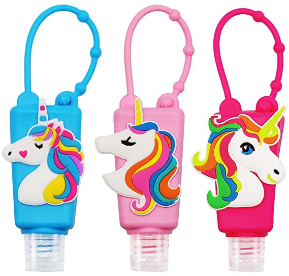 Hand Sanitizer Holder Empty Travel Size Small Sanitizer Bottles For Kids, Unicorn Designs