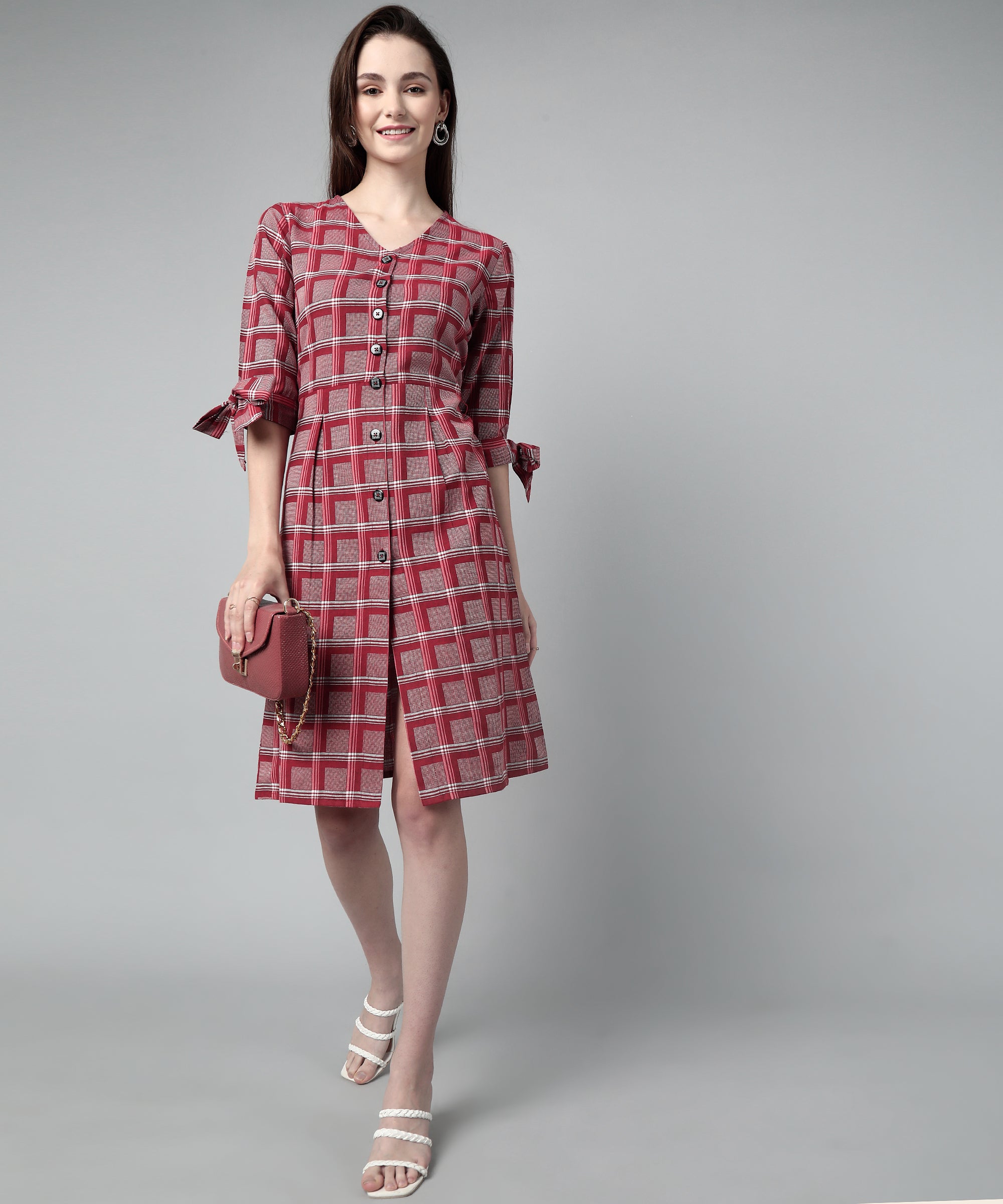 Pleated a line outlet dress