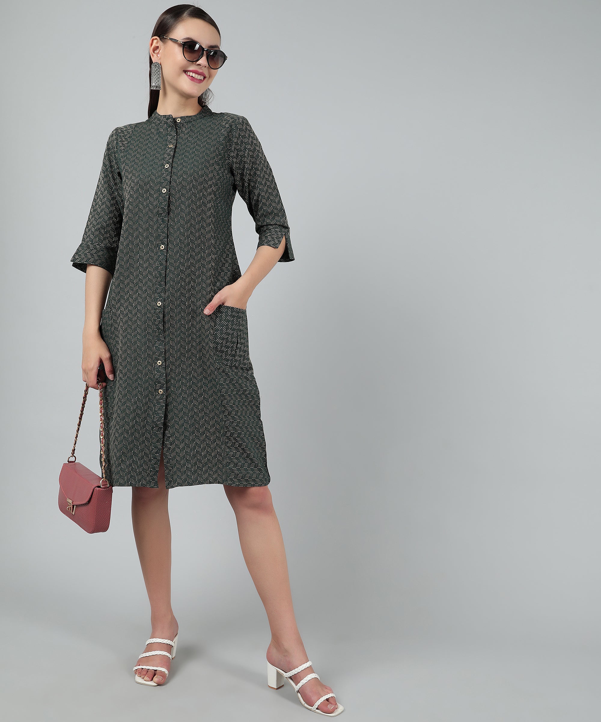 Inaya Cotton Linen A-line Dress - Black – The August Co.