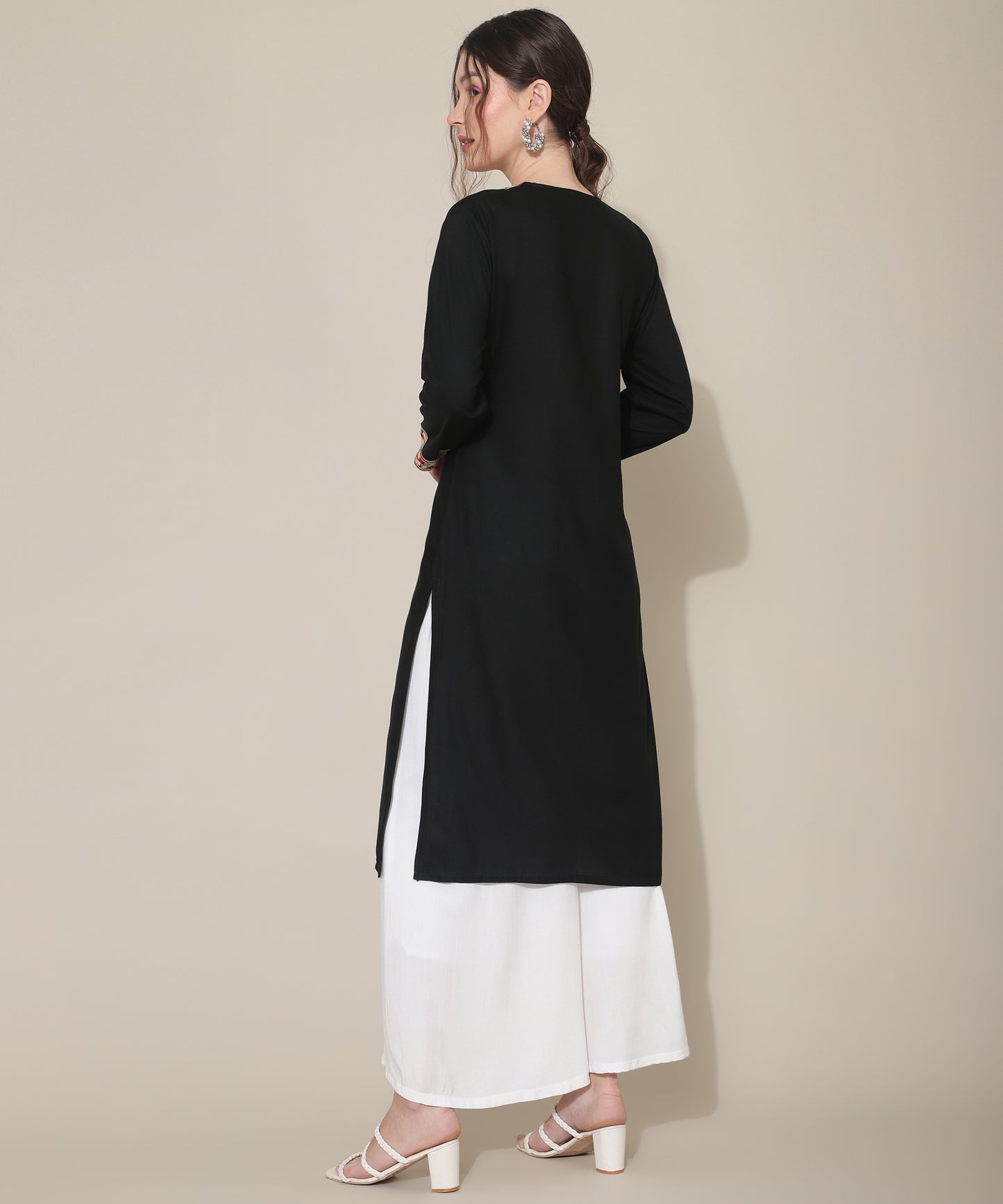 Stunning Embroidered Kurtas: Elevate Your Style with Exquisite Designs(Black)
